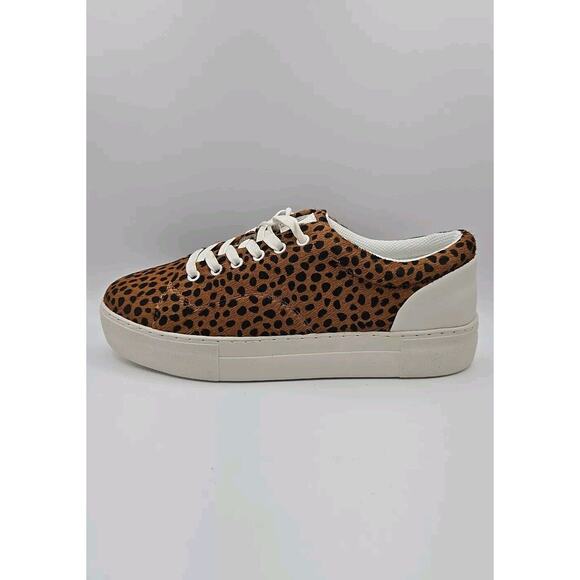 Official Program Womens Leopard Platform Low Sneakers Brown Size 10.5 M NEW - Picture 1 of 7